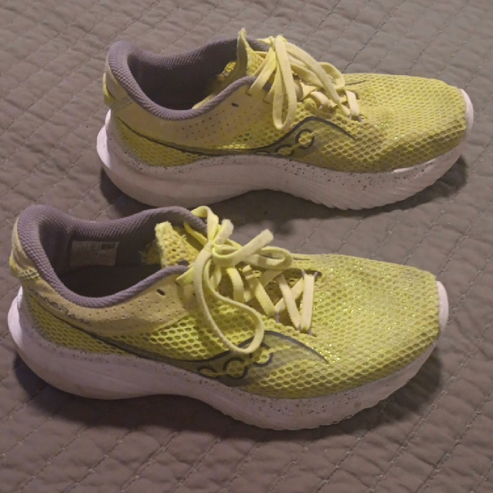 Yellow and Gray Running Shoes